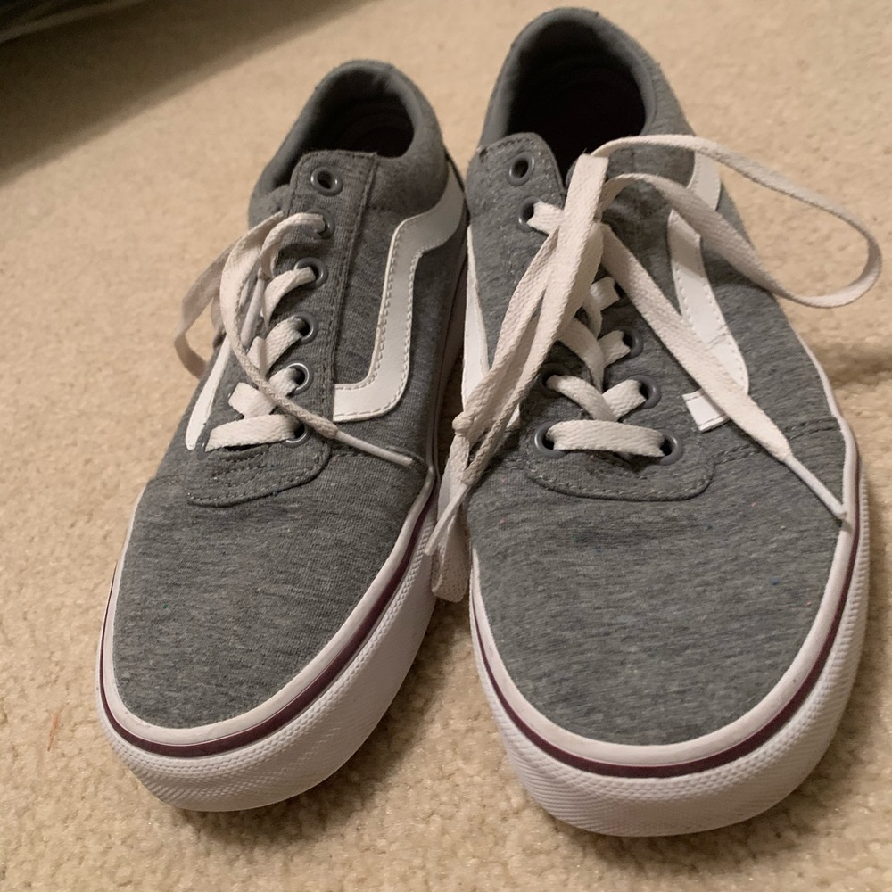 Grey and white van sneakers